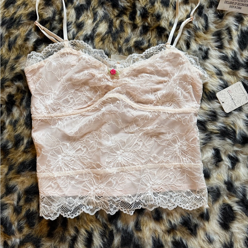 Free People Blush Pink Lace Camisole